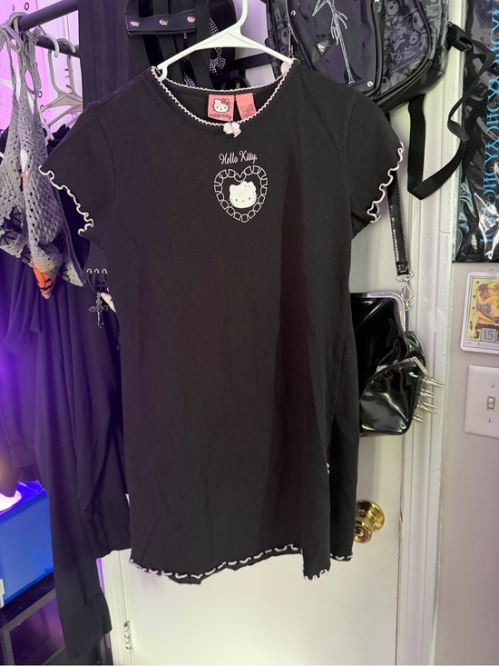 Hello Kitty Dresses & Skirts - Hello Kitty Black Mini Dress with White Trim